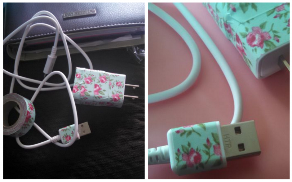 Cover your charger with Washi!