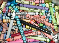 Crayons, crayons, and more crayons.